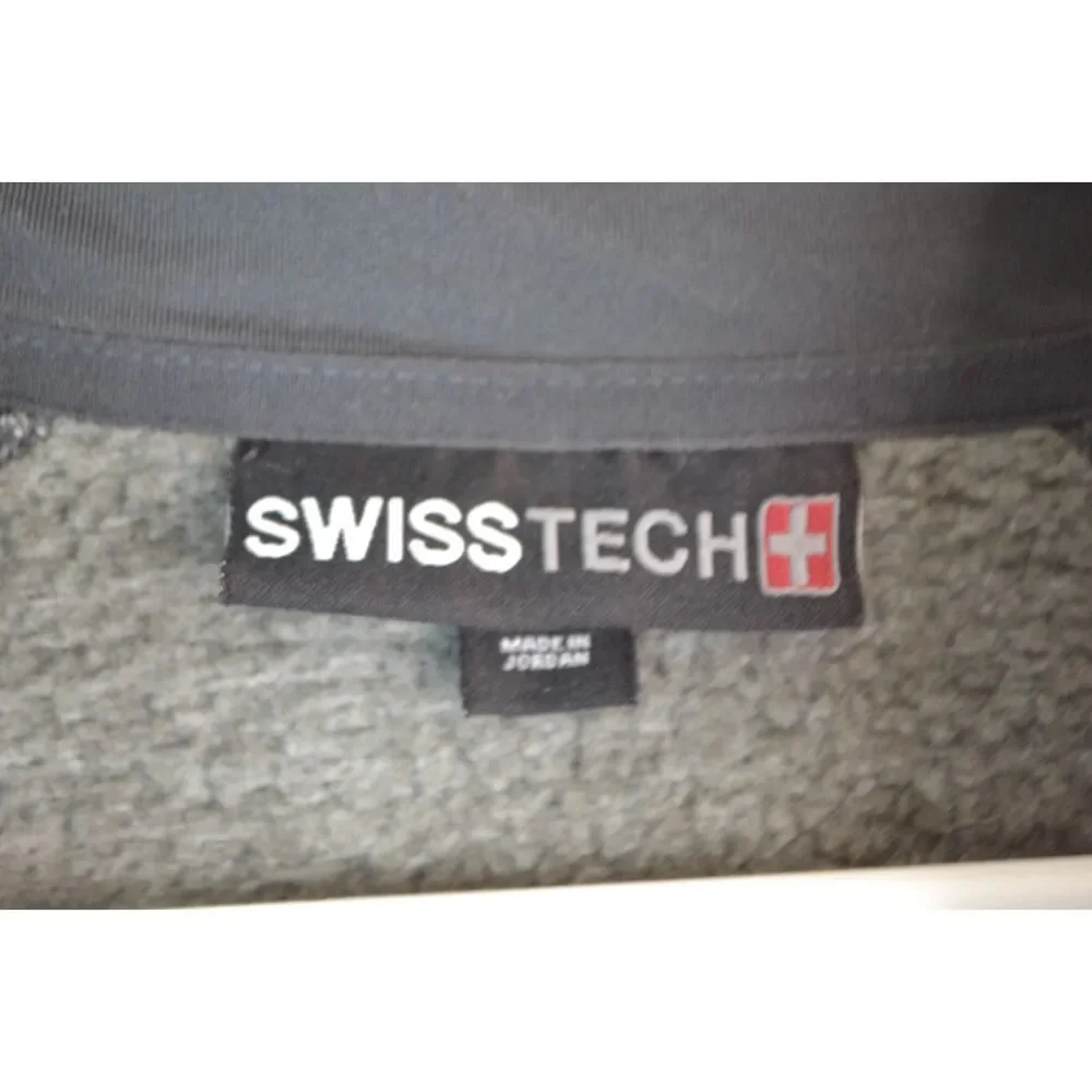 Swiss Tech Men's Large Gray Full Front Zip Fleece Jacket